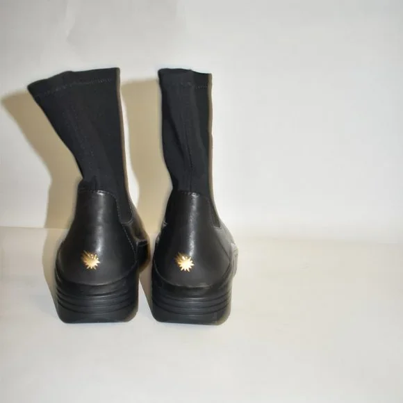 STUART WEITZMAN EVONNA BOOT PLATFORM SOCKLEATHER STRETCH BLACK6.5 (P19)